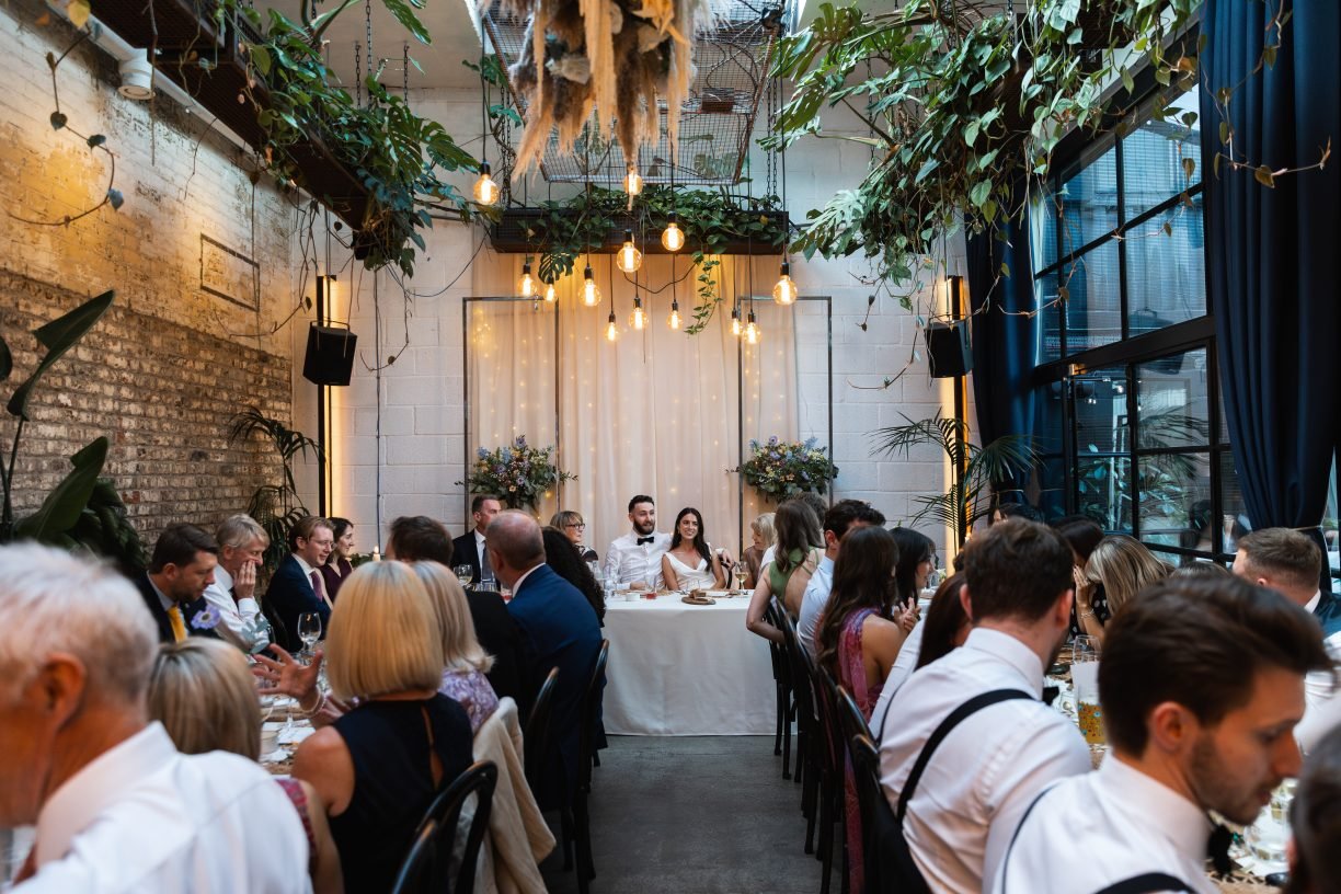 Wedding reception venue The Hackney for a stylish wedding in East London UK - London wedding photographer Lauren Squire